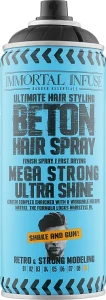 Immortal Спрей для укладки волосся "Мегасильний і ультрасяйний" Infuse Beton Hair Spray Mega Strong Ultra Shine