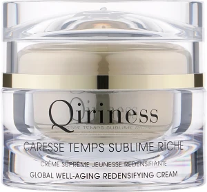 Qiriness Антивіковий, відновлювальний крем комплексної дії, збагачений, натуральна лінія Caresse Temps Sublime Riche Global Well-Aging Redensifying Cream
