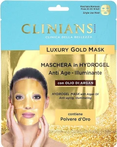 Clinians Гидрогелевая маска для лица с аргановым маслом Hydrogel Mask With Argan Oil And Golden Powder