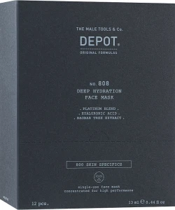 Depot Зволожувальна й відновлювальна маска для обличчя й шиї No 808 Deep Hydration Face Mask