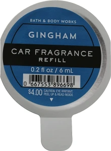 Bath & Body Works Bath and Body Works Gingham Car Fragrance Refill Ароматизатор для авто (сменный блок), 6ml