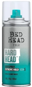 Лак для волосся сильної фіксації - TIGI Bed Head Hard Head Hairspray Extreme Hold Level 5, 100 мл