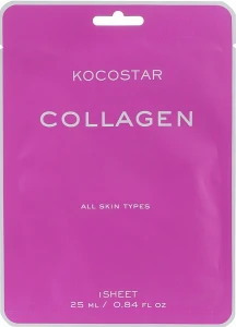 Kocostar Антивозрастная маска с коллагеном для эластичности и упругости кожи Collagen Mask