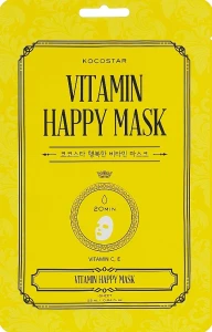 Kocostar Тканевая маска с витаминами для сияния кожи Vitamin Happy Mask