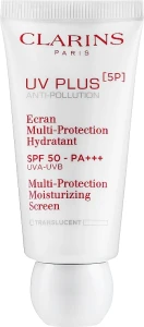 Clarins Зволожувальний захисний флюїд-екран для обличчя UV Plus [5P] Anti-Pollution SPF 50