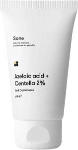 Sane Гель для лица очищающий Azelaic Acid + Centella 2% Soft Gel-Mousse pH 6.7