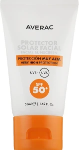 Averac Солнцезащитный крем для лица SPF50+ Solar Facial Sunscreen Cream SPF50+