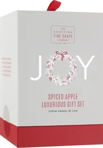 Scottish Fine Soaps Набор Joy Spiced Apple Luxurious Gift Set (wash/75ml + but/75ml + cr/75+soap)