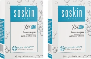 Soskin Очищувальний дерматологічний засіб, збагачений ліпідами XER A.D Savon Surgras Lipid-Enriched Soap
