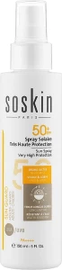 Soskin Солнцезащитный спрей для лица и тела SPF 50+ Sun Spray Very High Protection SPF 50+