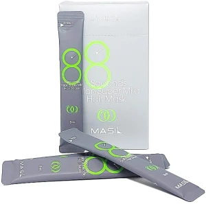 Смягчающая маска для волос за 8 секунд - Masil 8 Seconds Salon Super Mild Hair Mask, 20x8 мл