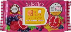 BCL Маска-салфетка утренняя “Увлажнение и питание” Saborino Morning Mask Mix Berry