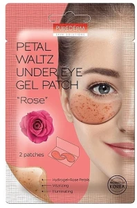 Purederm Гидрогелевые патчи под глаза "Роза" Petal Waltz Under Eye Gel Patch "Rose"