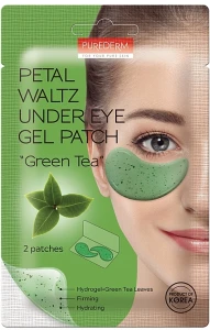 Purederm Гидрогелевые патчи под глаза "Зелёный чай" Petal Waltz Under Eye Gel Patch "Green Tea"