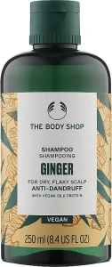 Шампунь для волосся проти лупи з імбиром і протеїнами шовку для сухої шкіри голови, що лущиться - The Body Shop Ginger Shampoo Anti-Dandruff Vegan, 250ml