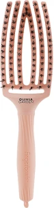 Olivia Garden Щітка для волосся вигнута продувна, персик Fingerbrush Bloom Peach