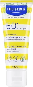 Mustela Сонцезахисний лосьйон для обличчя і тіла з високим ступенем захисту Bebe Enfant Very High Protection Sun Lotion SPF 50+