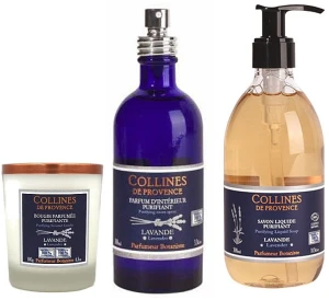 Collines de Provence Набор Natural Lavender (soap/300ml + candle/180g + spray/100ml)