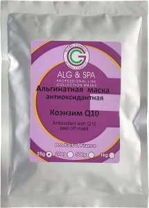 ALG & SPA Антиоксидантна альгінатна маска з коензимом Q10 Professional Line Collection Masks Antioxidant With Q10 Peel off Mask (пробник)