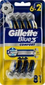 Gillette Набор одноразовых станков для бритья, 8 шт Blue 3 Comfort