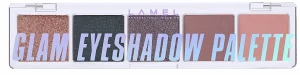 LAMEL Make Up Glam Eyeshadow Palette Палетка теней для век