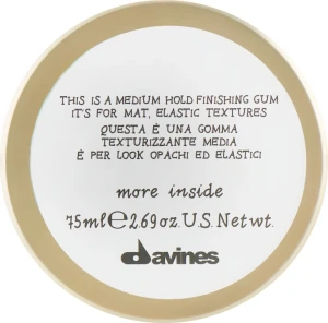 Davines Еластик-гель для рухливих структур More Inside Medium Hold Finishing Gum
