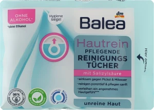 Balea Влажные очищающие салфетки для снятия макияжа 5 в 1 Hautrein