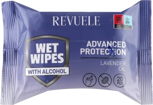 Revuele Вологі серветки з ефірною олією лаванди Advanced Protection Wet Wipes Lavender Oil