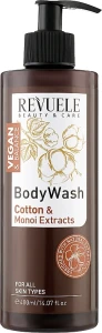 Revuele Гель для душа "Хлопковое масло и экстракт монои" Vegan & Balance Cotton Oil & Monoi Extract Body Wash