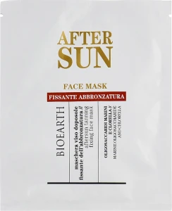 Bioearth Маска для лица фиксирующая загар Sun After Sun Face Mask