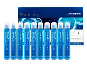 Увлажняющий филлер с коллагеном для волос - FarmStay Collagen Water Full Moist Treatment Hair Filler, 13 мл, 10 шт
