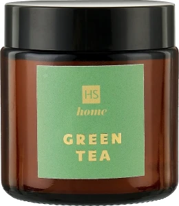 Натуральная ароматическая свеча из соевого воска с ароматом зеленого чая - HiSkin Home Green Tea, 100 мл