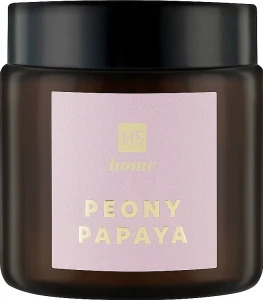 Натуральная ароматическая свеча из соевого воска с ароматом пиона и папайи - HiSkin Home Peony Papaya, 100 мл