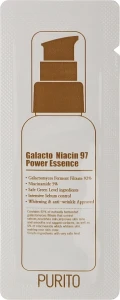 Відновлююча есенція для обличчя з екстрактом галактомісіс - PURITO Galacto Niacin 97 Power Essence, пробник, 1 мл