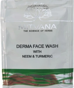 Cредство для умывания с нимом и куркумой - Mitvana Derma Face Wash With Neem And Turmeric, пробник, 5 мл