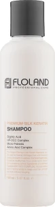 Шампунь для восстановления поврежденных волос - Floland Premium Silk Keratin Shampoo, 150 мл