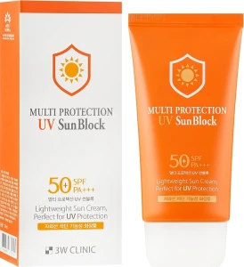 Солнцезащитный крем - 3W Clinic Multi Protection UV Sun Block SPF50, 70 мл
