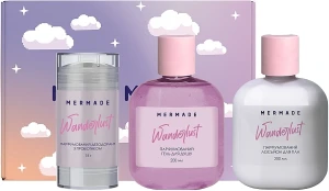 Mermade Wanderlust Парфумований набір для догляду за тілом (shr/gel/200ml + b/lot/200ml + deo/75g)