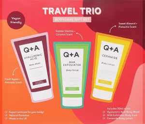 Q+A Набор Travel Trio (b/wash/50ml + scr/50ml + b/lot/50ml)