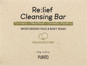 PURITO Мило для обличчя й тіла Re lief Cleansing Bar