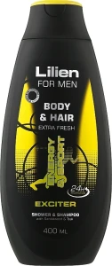 Lilien Мужской шампунь-гель для душа "Exciter" For Men Body & Hair Exciter Shower & Shampoo