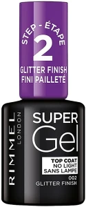 Rimmel Верхнє покриття-гель для нігтів з глітером Top Coat Super Gel Glitter Finish