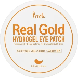 Prreti Гидрогелевые патчи c золотом для зоны вокруг глаз Real Gold Hydrogel Eye Patch