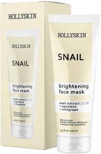 Hollyskin Маска для лица c муцином улитки Snail Face Mask