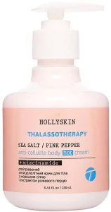 Hollyskin Розігрівальний антицелюлітний крем для тіла Thalassotherapy Sea Salt Pink Pepper Anti-cellulite Body Hot Cream