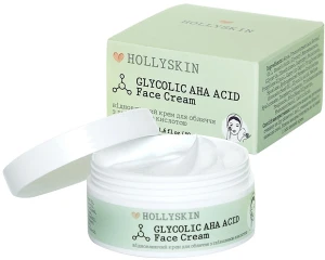 Hollyskin Відновлювальний крем для обличчя з гліколевою кислотою Glycolic AHA Acid Face Cream