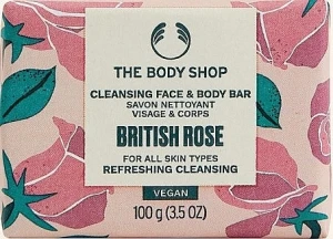 The Body Shop Мило для обличчя й тіла "Британська троянда" British Rose Cleansing Face & Body Bar