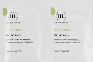 Holy Land Cosmetics Отшелушивающие очищающие салфетки для всех типов кожи Alpha-Beta & Retinol Peeling Pads