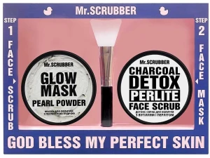 Mr.Scrubber Набор Perfect Skin. Detox (f/scrub/50ml + f/mask/50ml + acc/1pcs)