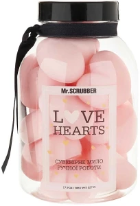 Mr.Scrubber Парфюмированное мыло ручной работы "Love Hearts Pink" Hand Made Soap, 17шт